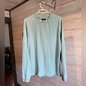 Only & Sons | Light Teal Ribbed Long Sleeve Crewneck